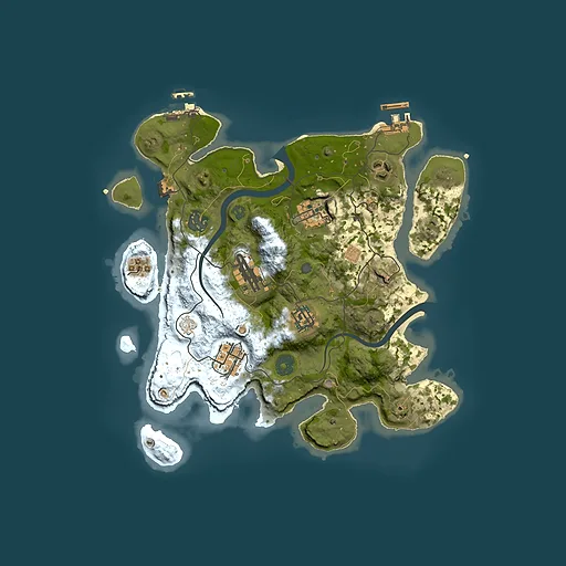 Rust map seed 436385332, 3000x3000m top-down preview