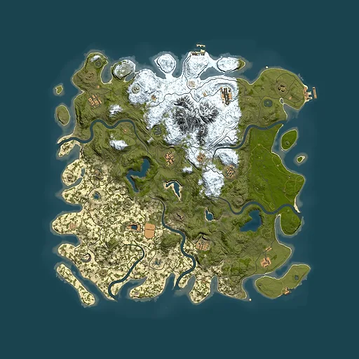 Rust map seed 1215947892, 5000x5000m top-down preview
