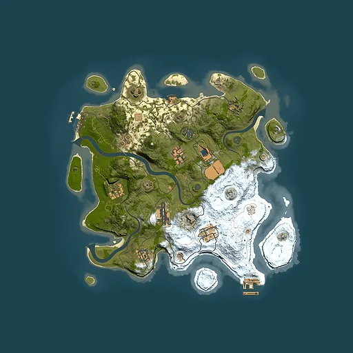 Rust map seed 219395127, 3500x3500m top-down preview