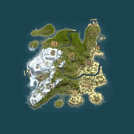 Rust map seed 847465310, 3000x3000m top-down preview