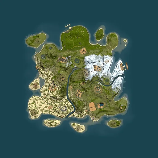 Rust map seed 1226299326, 3500x3500m top-down preview