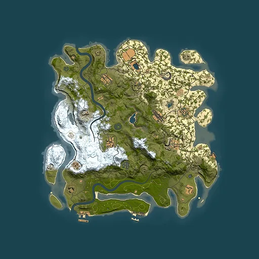 Rust map seed 1248444863, 4000x4000m top-down preview
