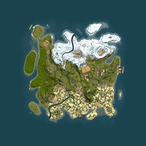 Rust map seed 1309766172, 3500x3500m top-down preview