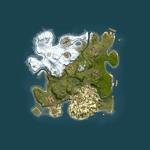 Rust map seed 454548236, 3000x3000m top-down preview