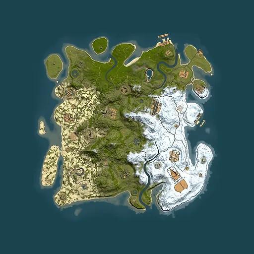 Rust map seed 1079668129, 4000x4000m top-down preview