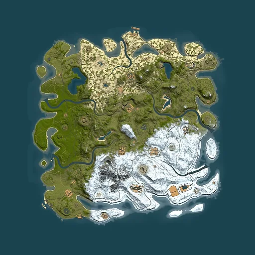 Rust map seed 1504349311, 5000x5000m top-down preview