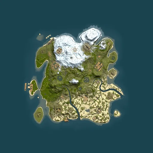 Rust map seed 1526545814, 3000x3000m top-down preview