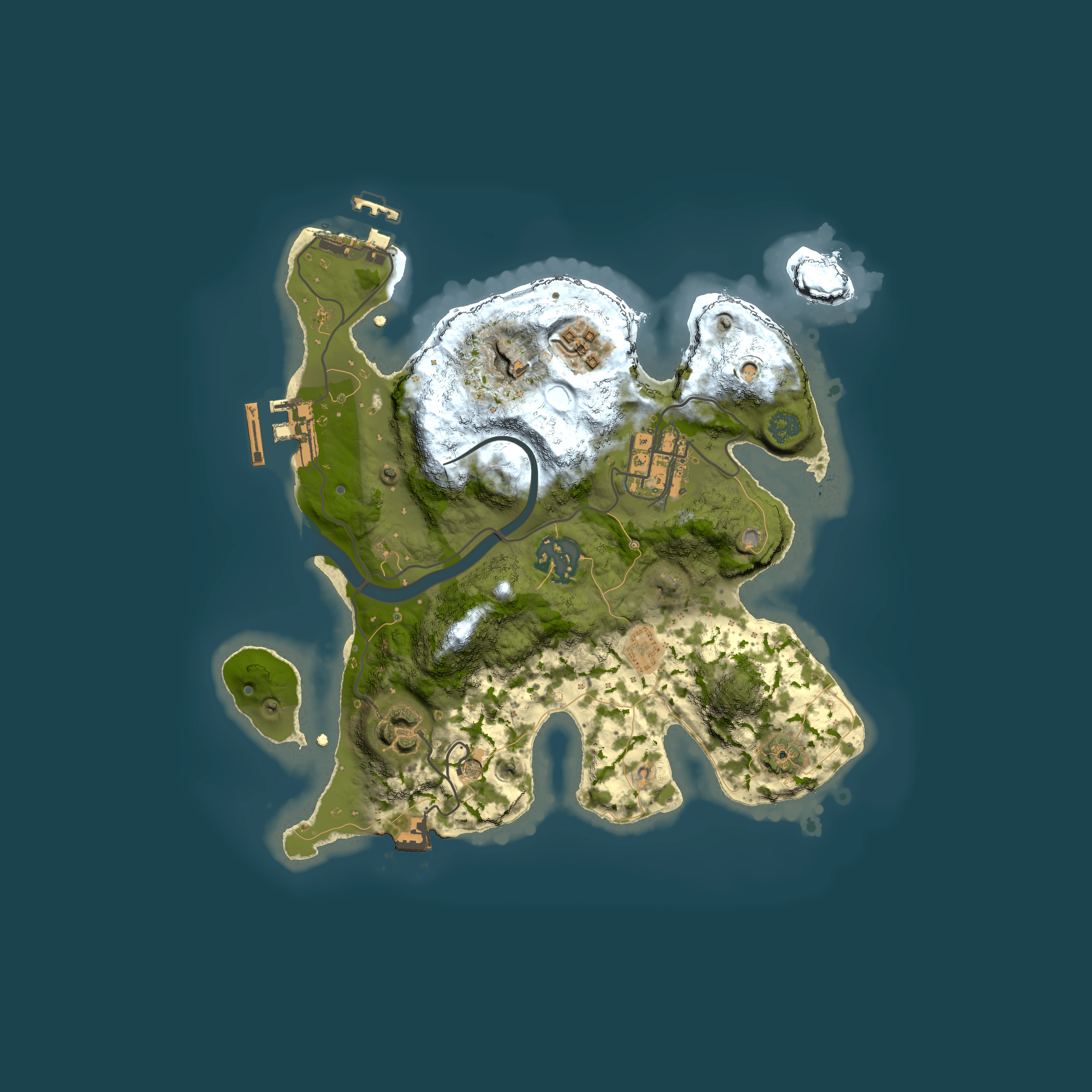 Full top-down render of Rust map seed 1924690509, 2500x2500m