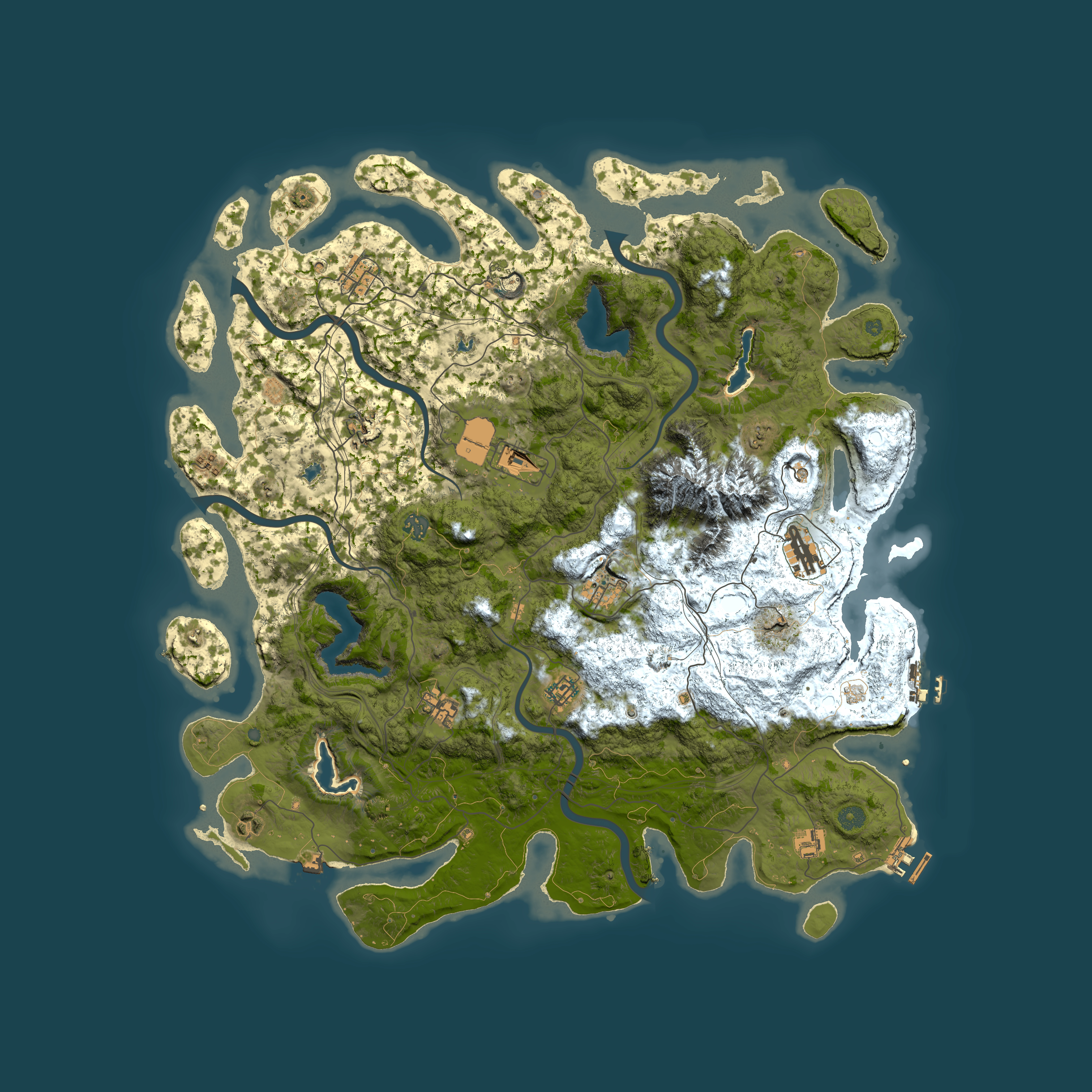 Full top-down render of Rust map seed 1884422782, 5000x5000m