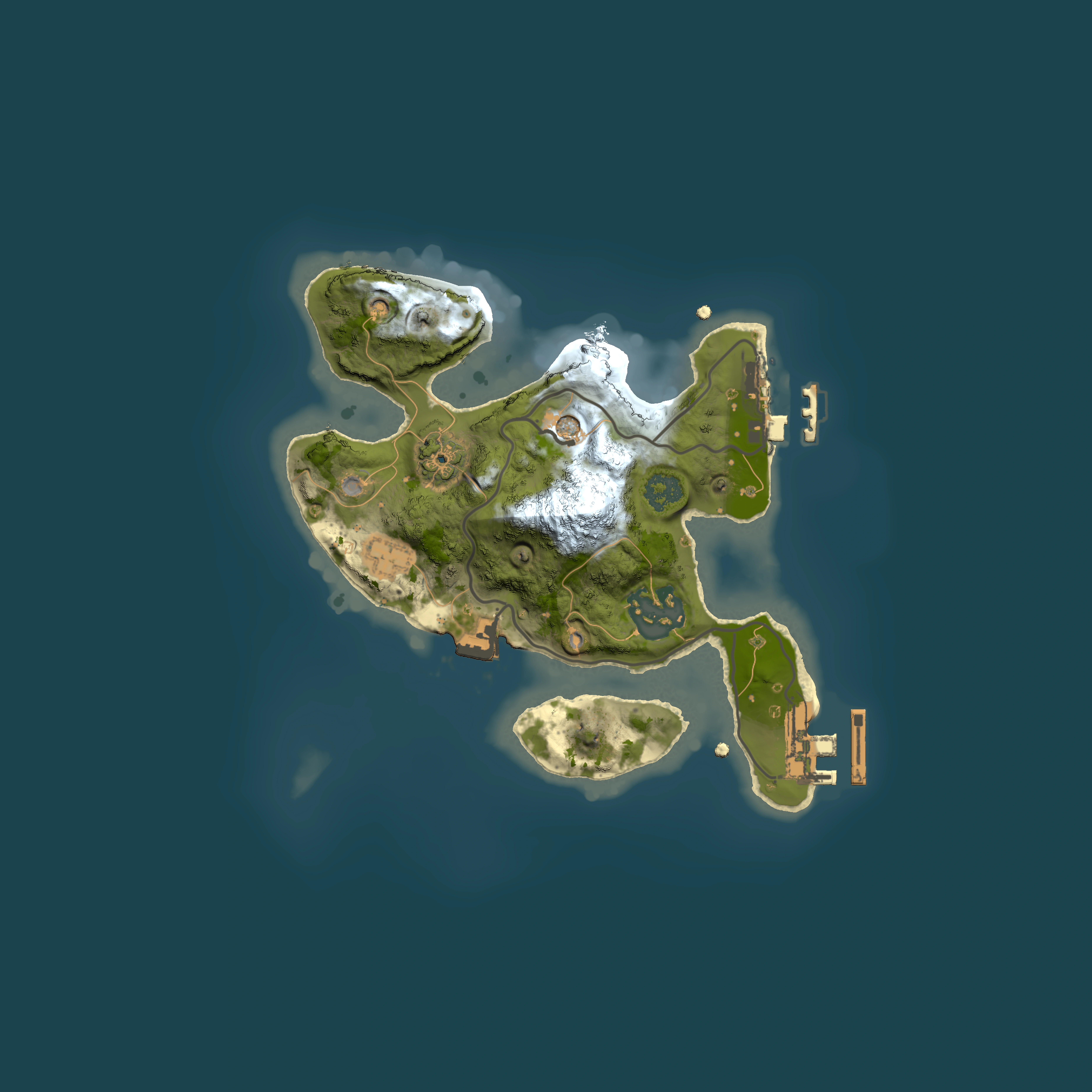 Full top-down render of Rust map seed 1254941050, 2000x2000m
