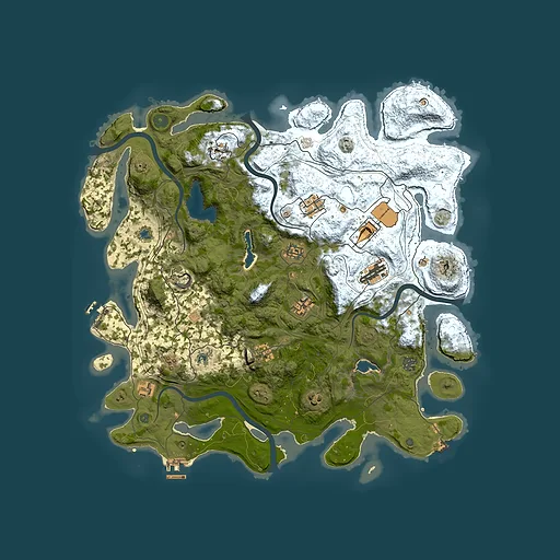 Rust map seed 1631823354, 4500x4500m top-down preview