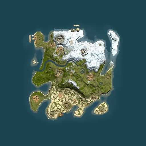 Rust map seed 425055894, 3000x3000m top-down preview