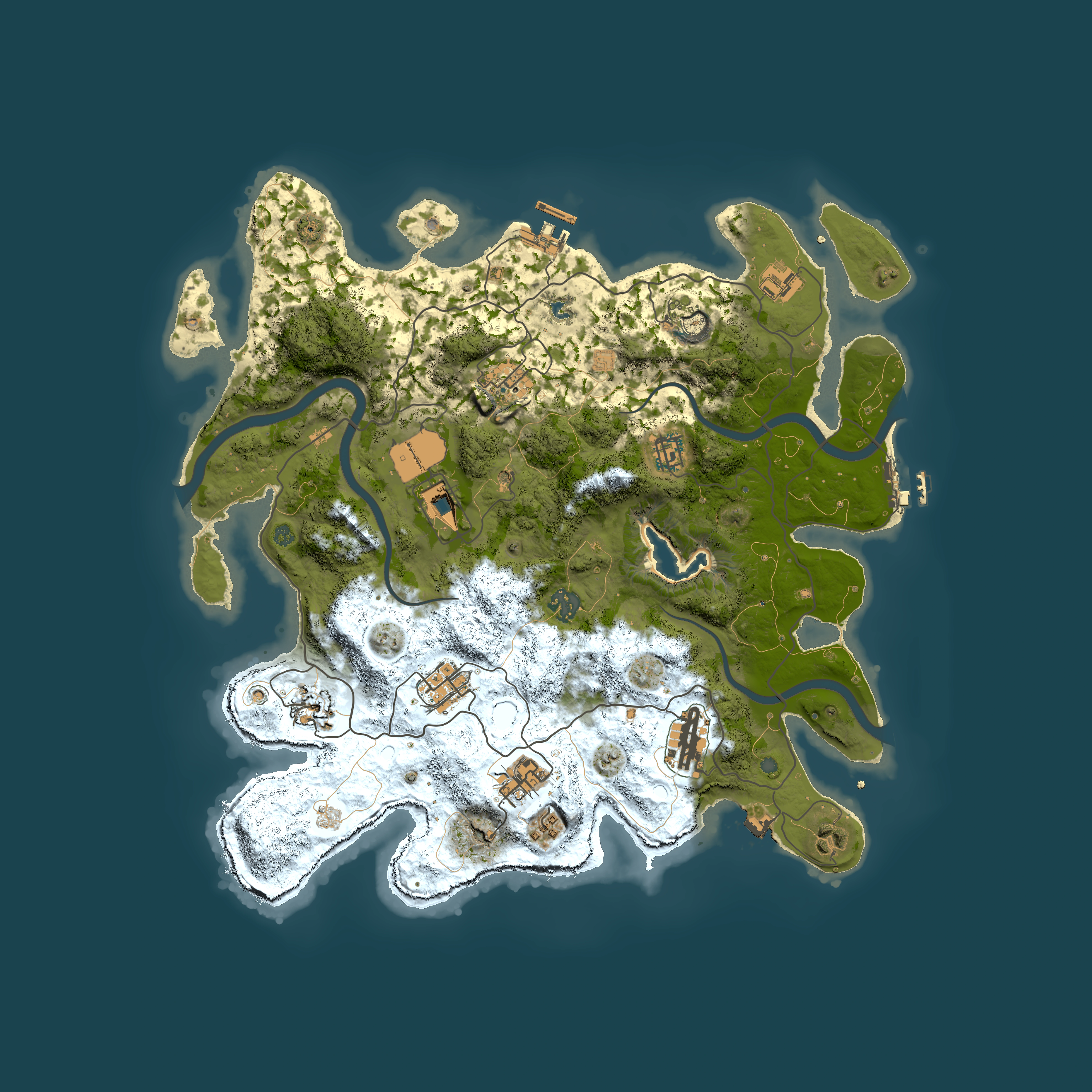 Full top-down render of Rust map seed 1417341352, 4000x4000m