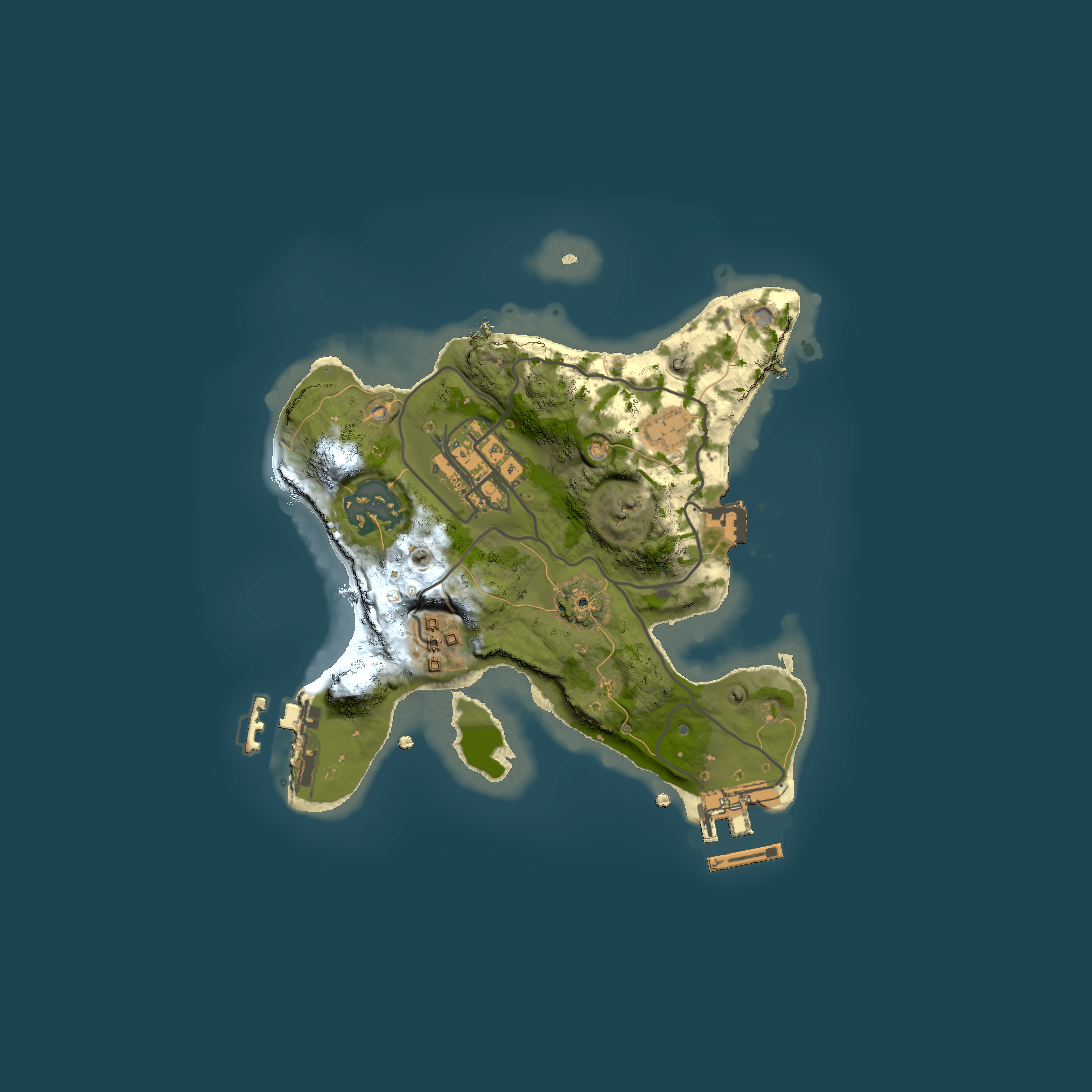 Full top-down render of Rust map seed 1899787432, 2000x2000m