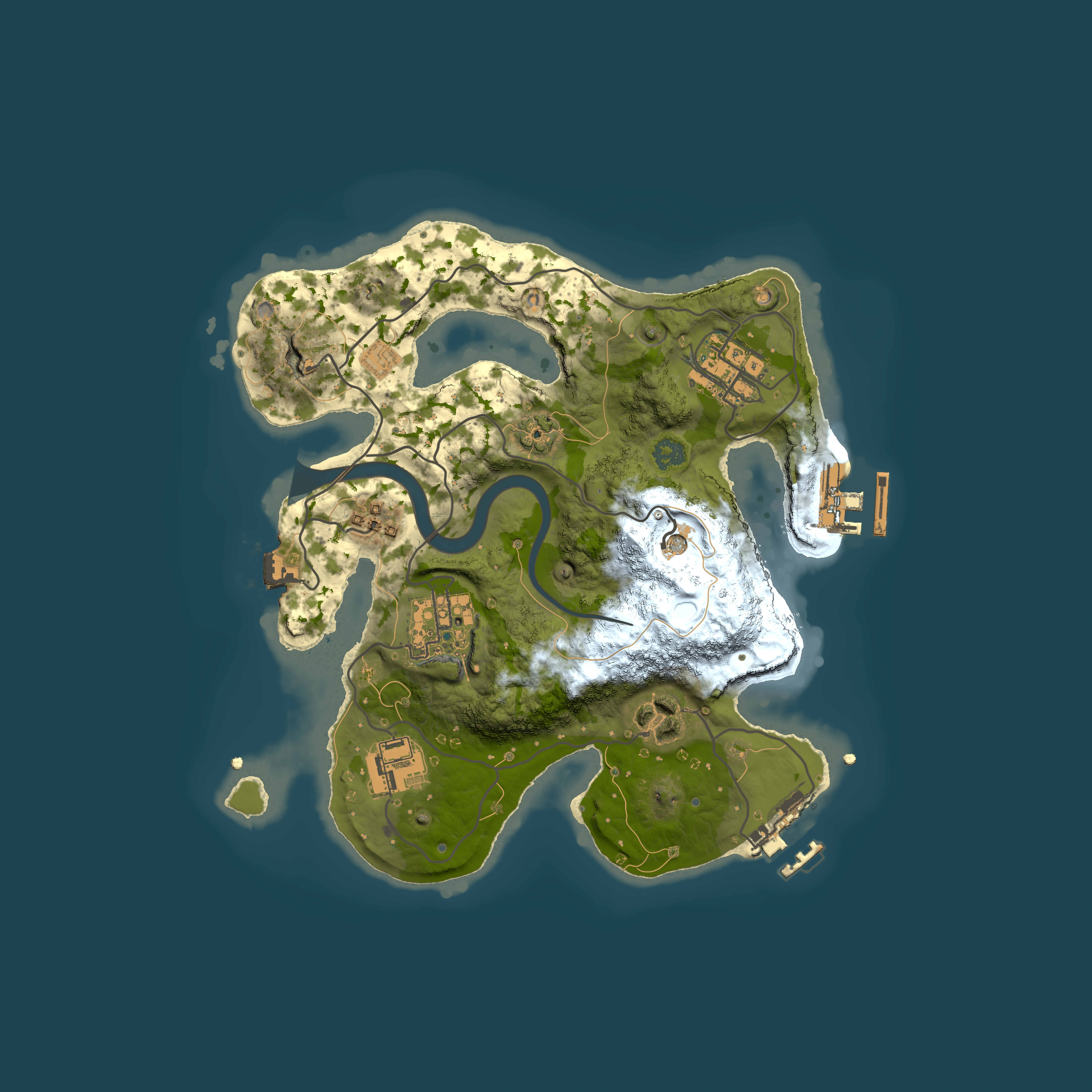 Full top-down render of Rust map seed 1553872609, 2500x2500m