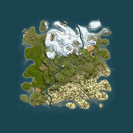 Rust map seed 701305686, 4000x4000m top-down preview