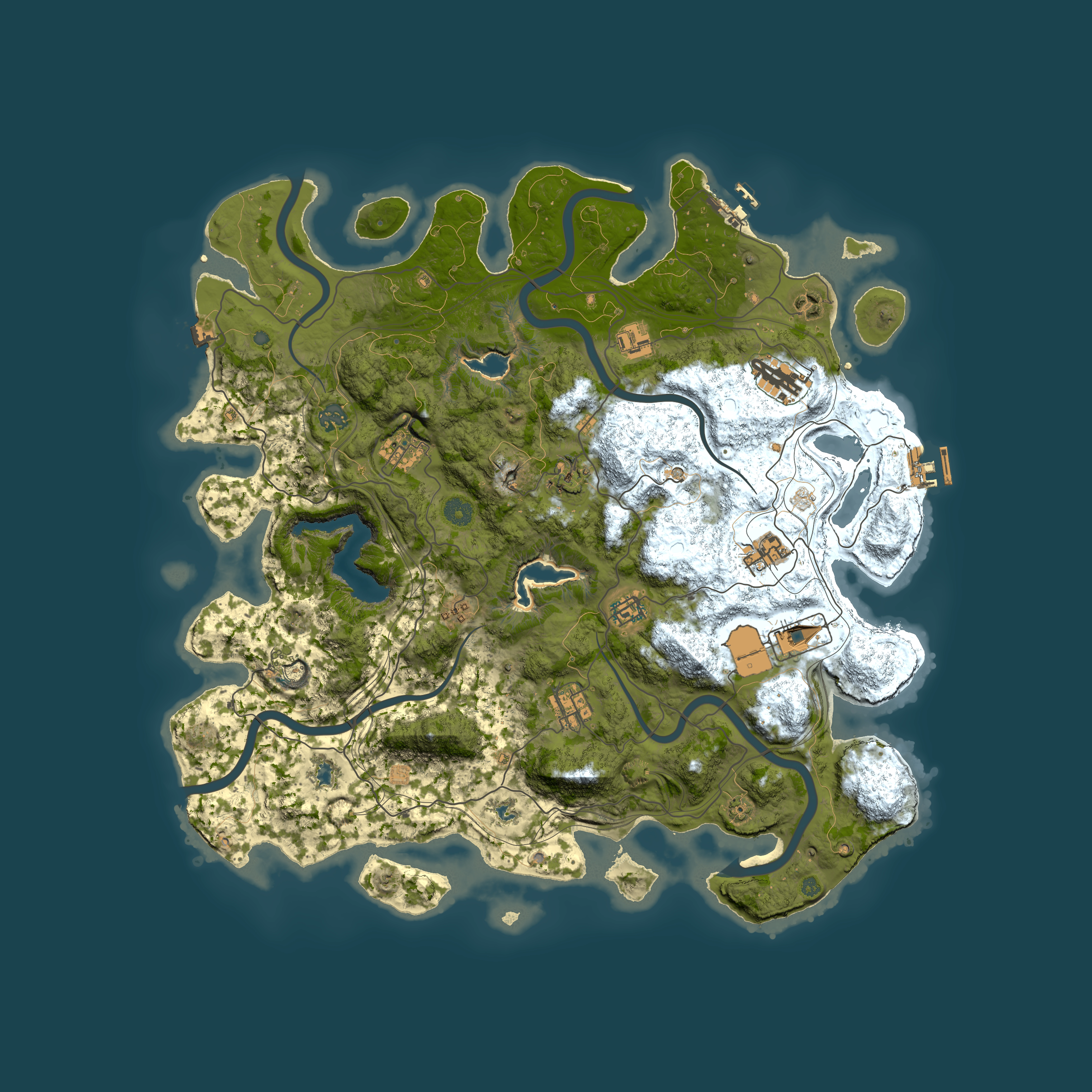 Full top-down render of Rust map seed 1611273359, 4500x4500m