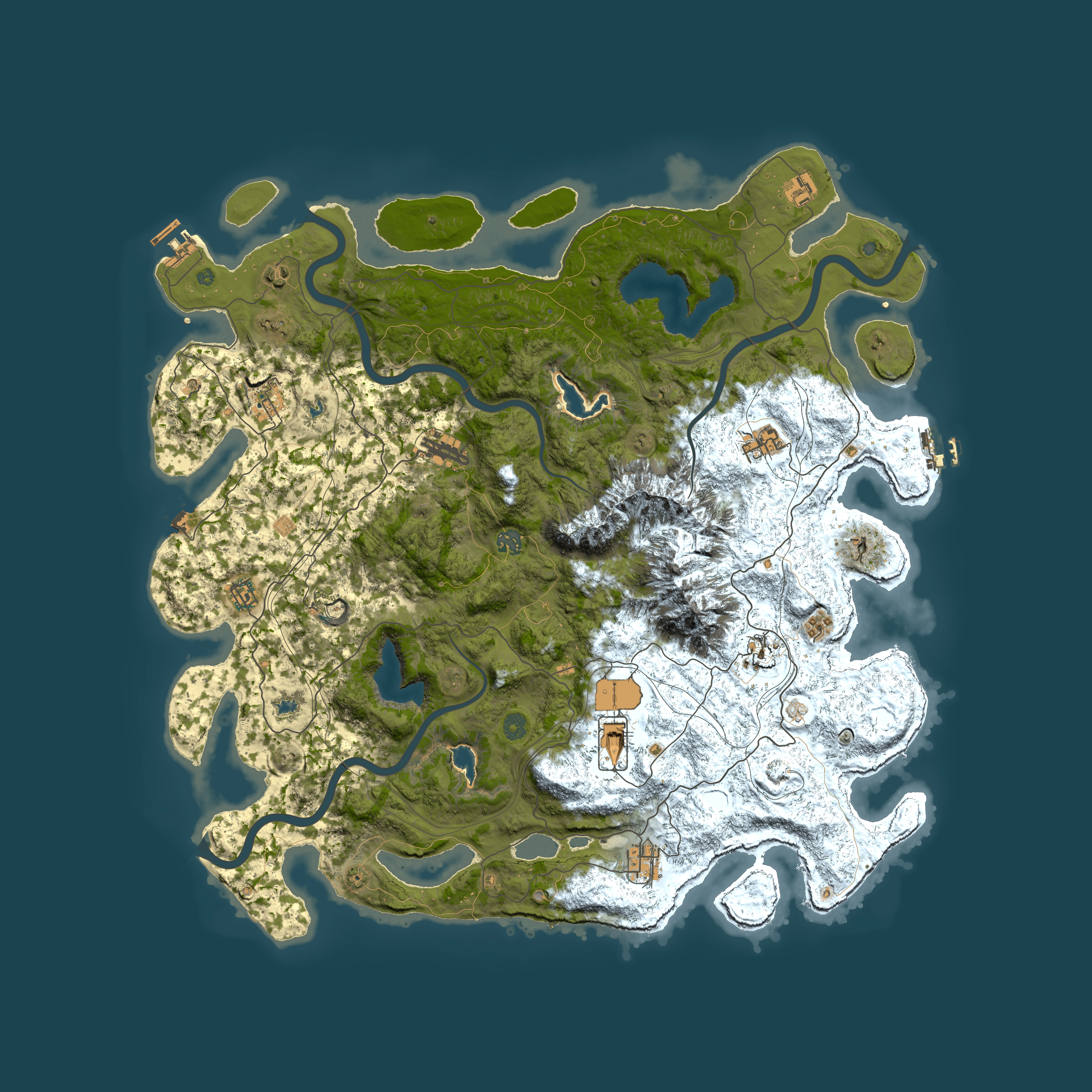 Full top-down render of Rust map seed 1569912346, 5000x5000m