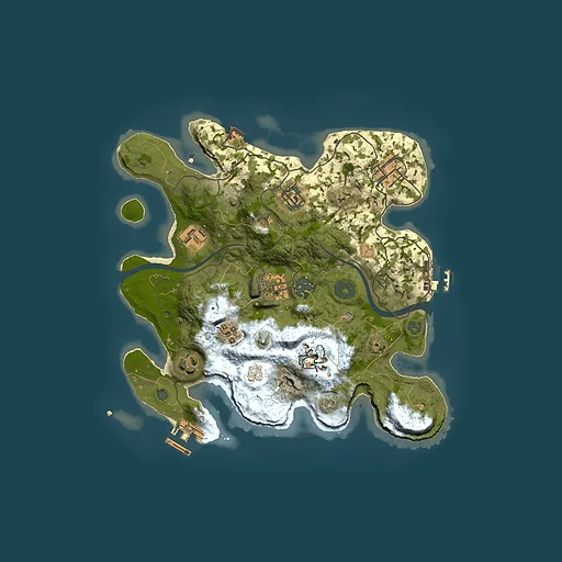 Rust map seed 492182474, 3000x3000m top-down preview