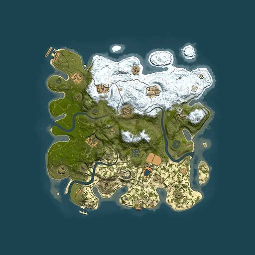 Rust map seed 1450079387, 3500x3500m top-down preview
