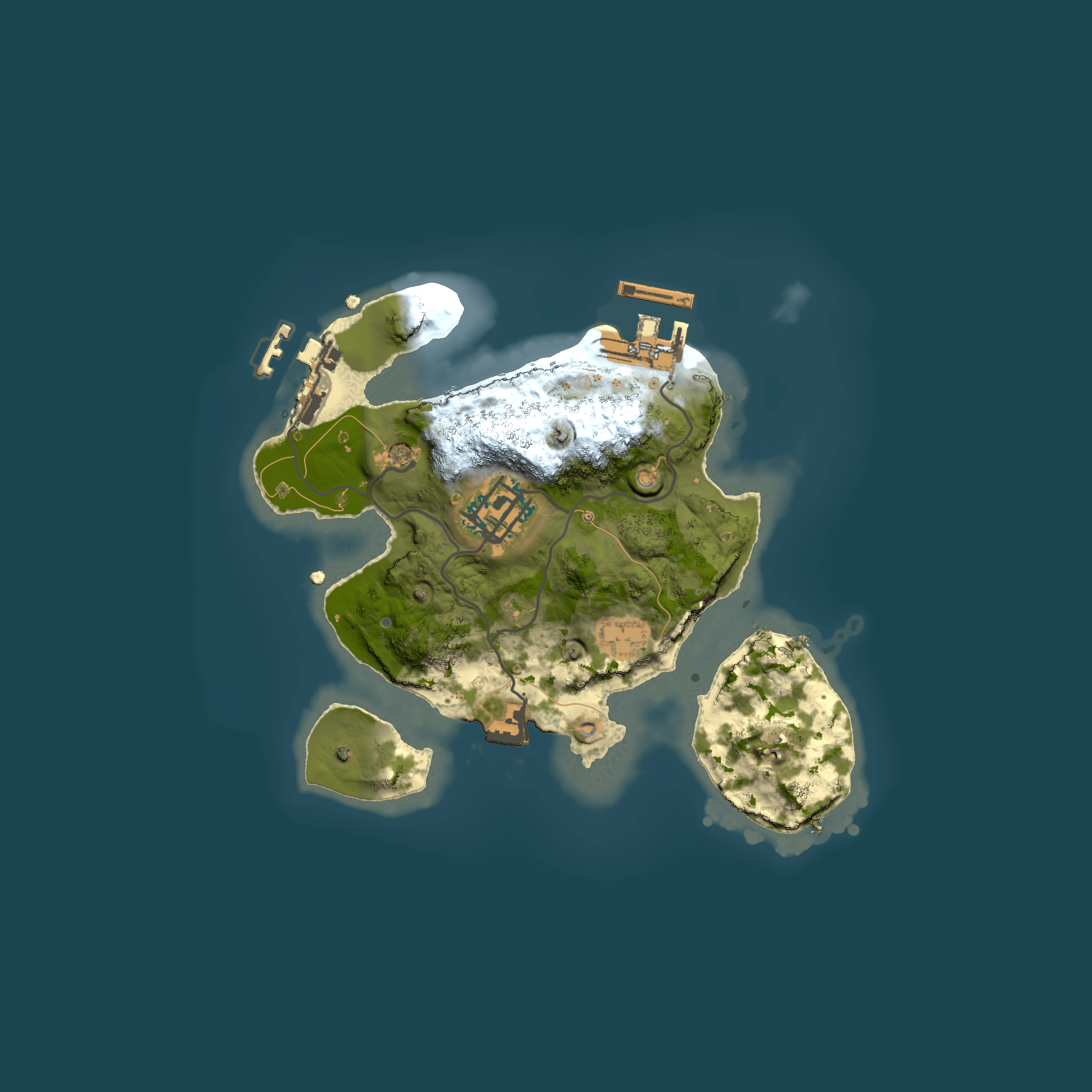 Full top-down render of Rust map seed 1768743657, 2000x2000m