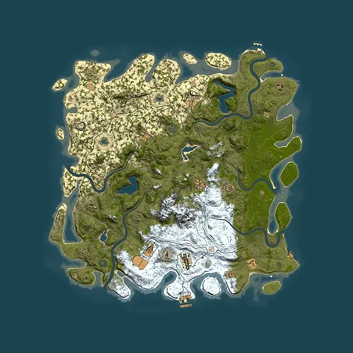 Rust map seed 212918915, 5000x5000m top-down preview