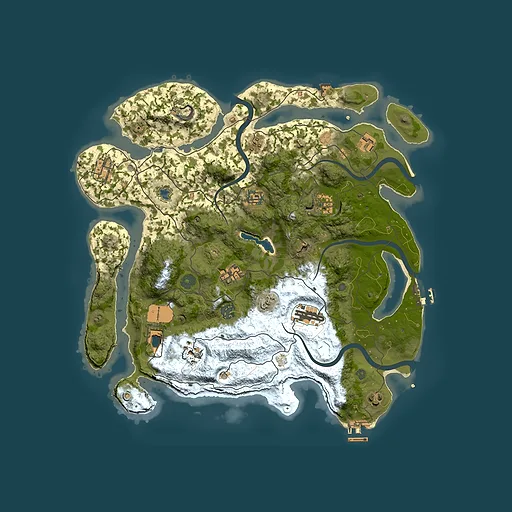 Rust map seed 1256248621, 4000x4000m top-down preview