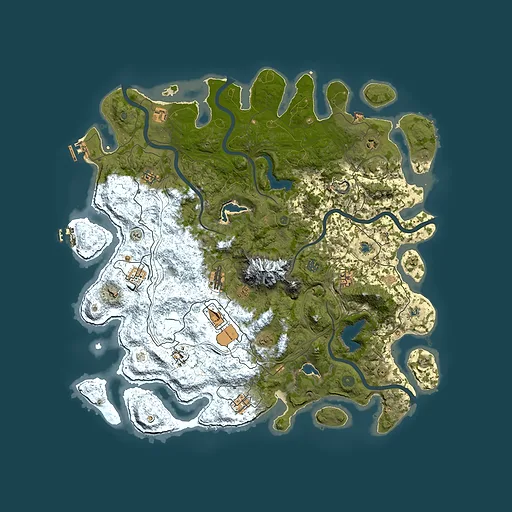 Rust map seed 1703055672, 5000x5000m top-down preview