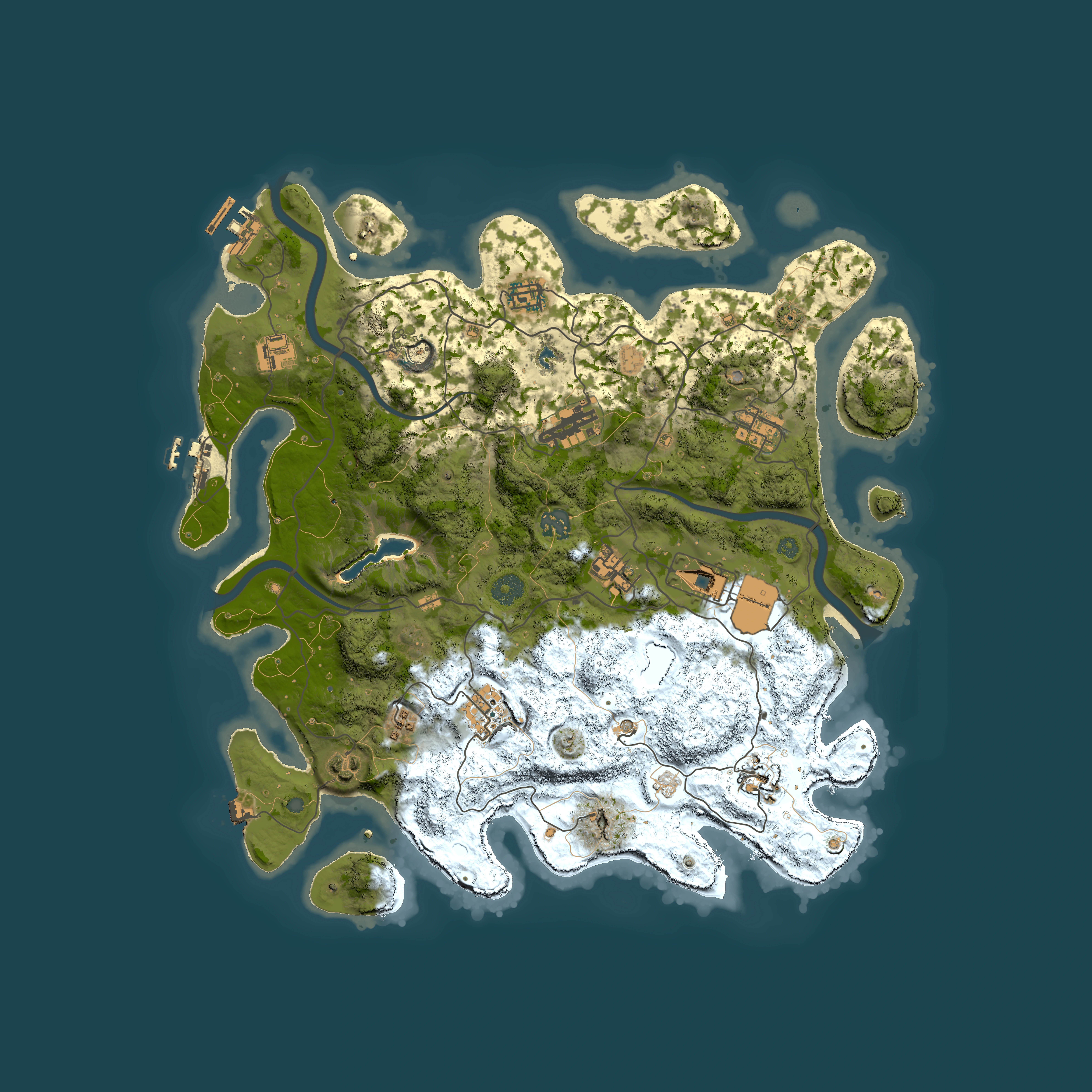 Full top-down render of Rust map seed 824756410, 4000x4000m