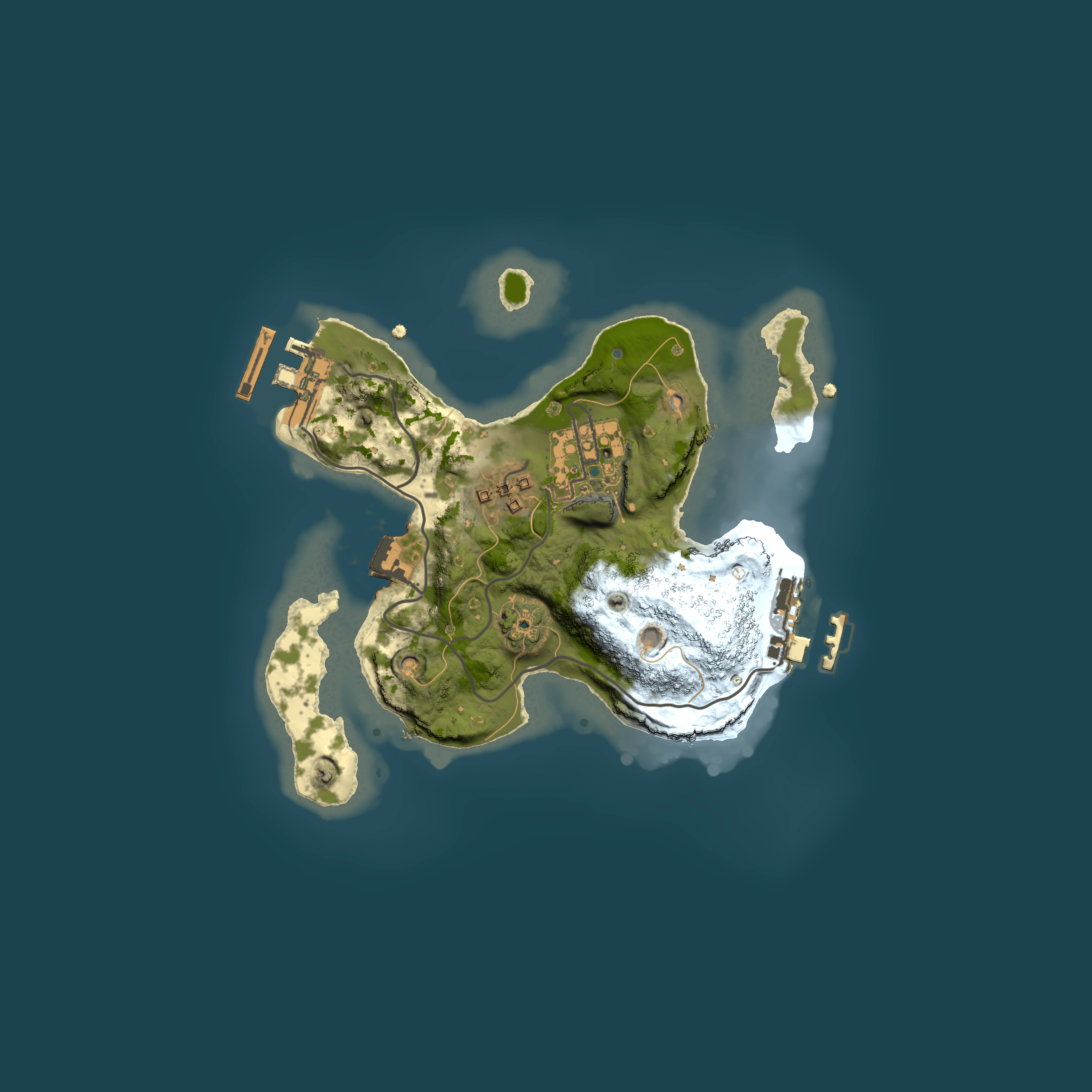 Full top-down render of Rust map seed 108085335, 2000x2000m