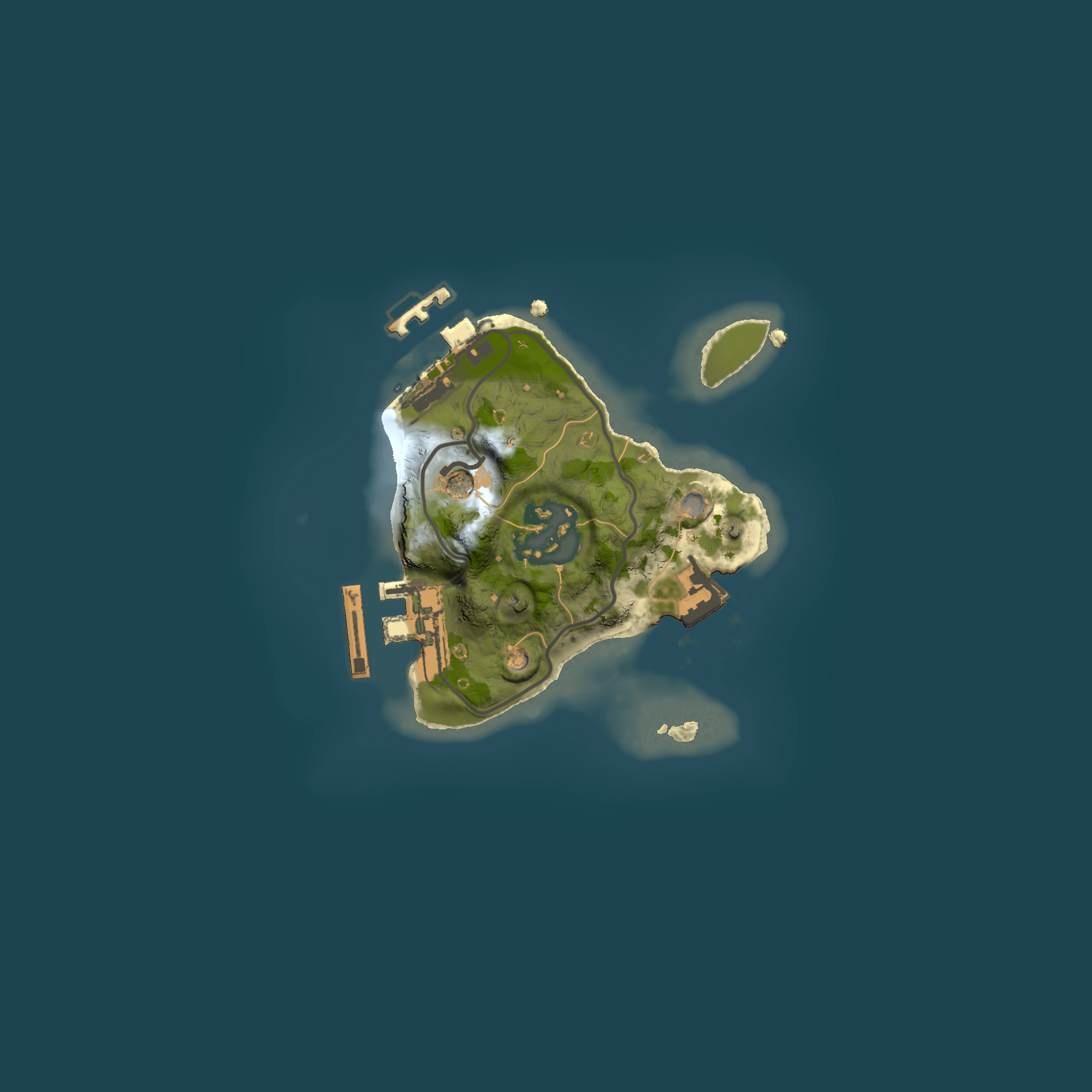 Full top-down render of Rust map seed 1819121885, 1500x1500m
