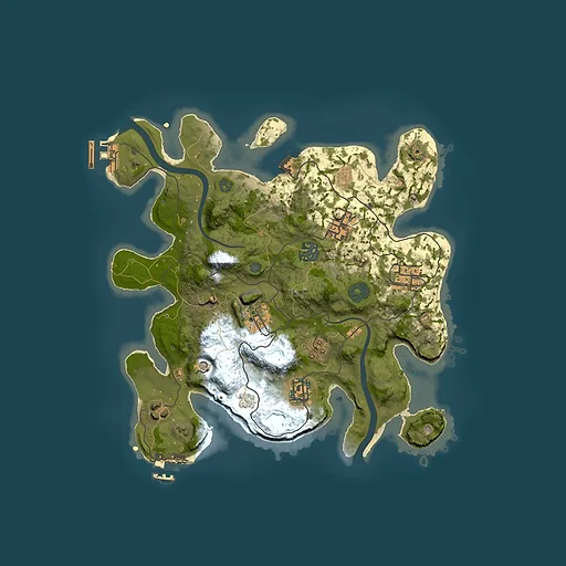 Rust map seed 139007772, 3000x3000m top-down preview