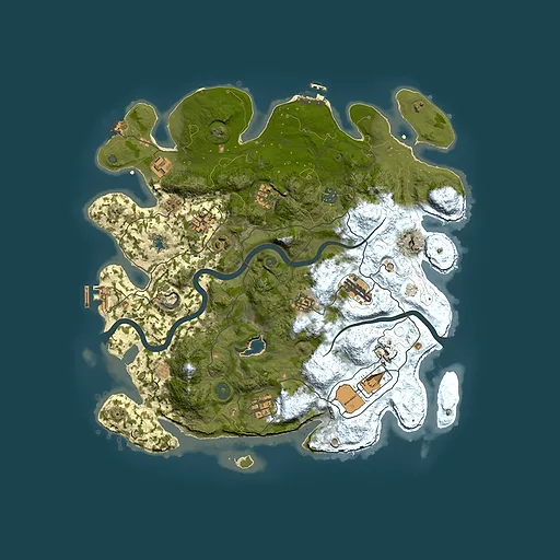 Rust map seed 1585815488, 4000x4000m top-down preview