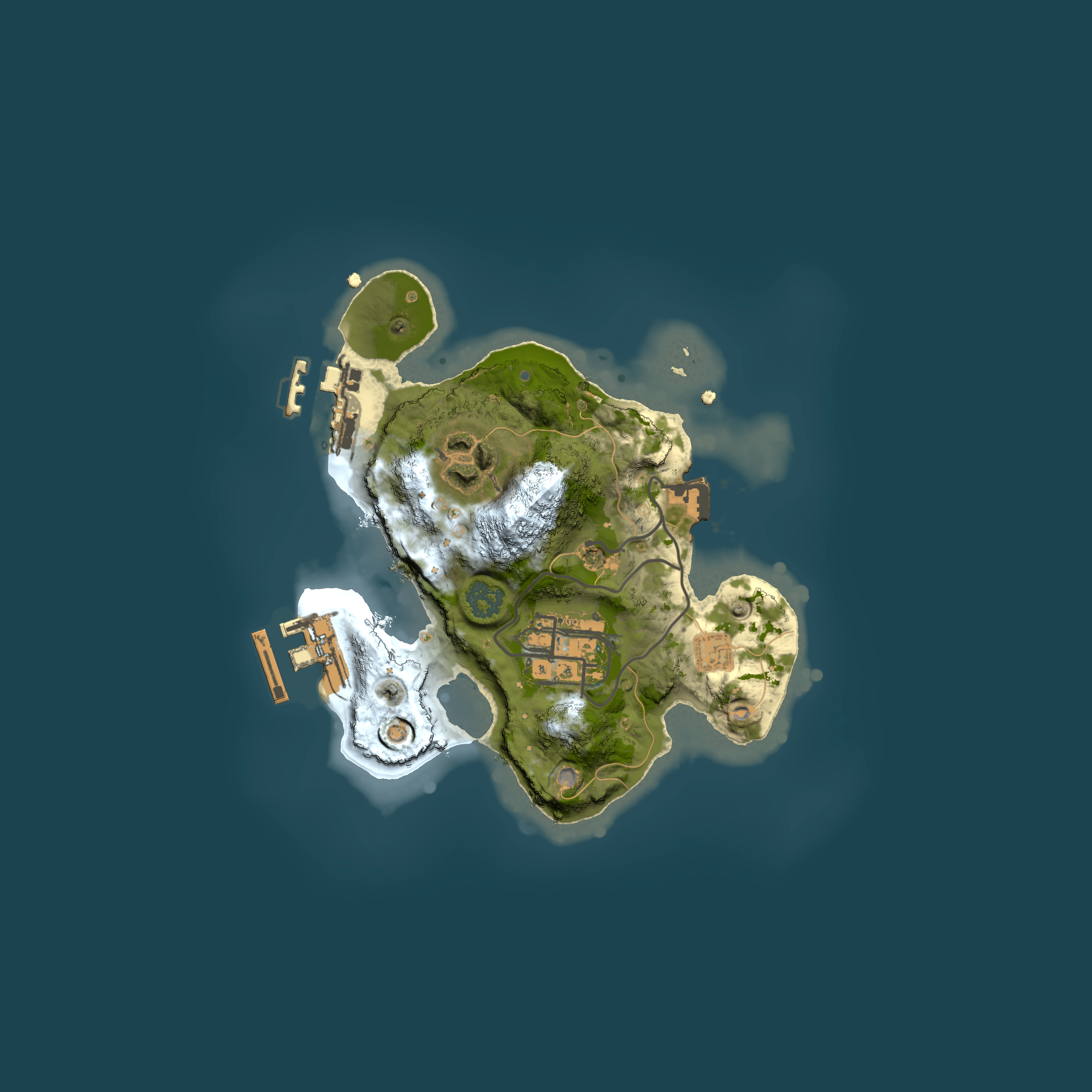 Full top-down render of Rust map seed 2096722865, 2000x2000m