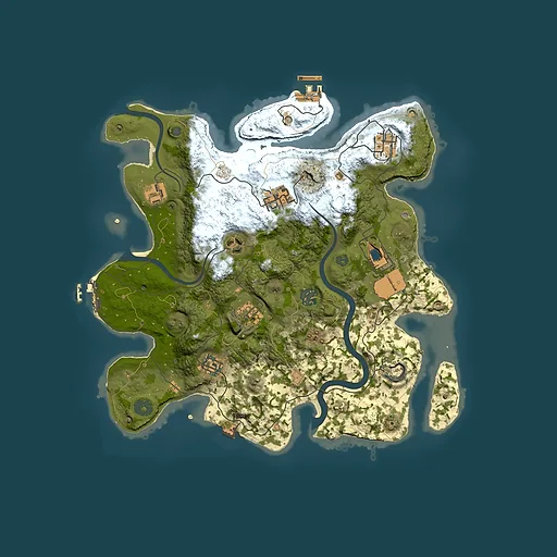 Rust map seed 75153041, 3500x3500m top-down preview
