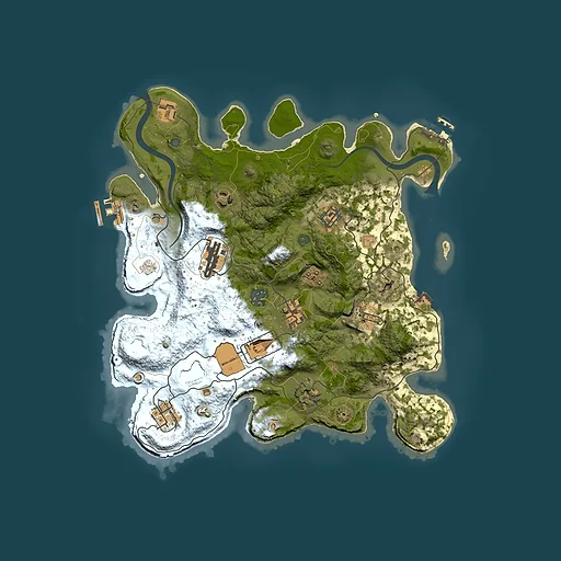 Rust map seed 2068738204, 3500x3500m top-down preview
