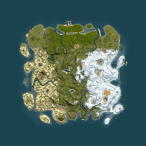 Rust map seed 2090124565, 4500x4500m top-down preview