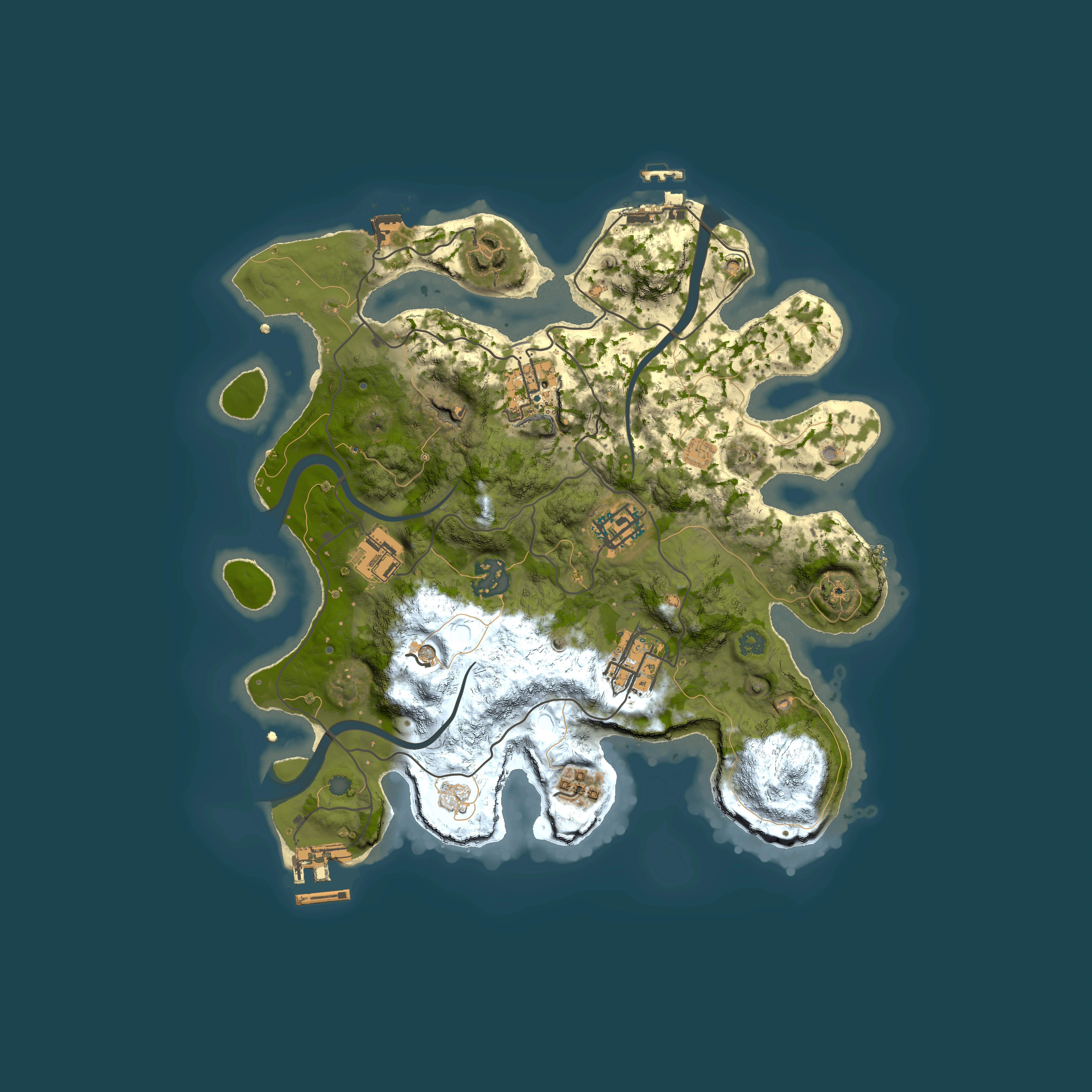 Full top-down render of Rust map seed 324824963, 3000x3000m