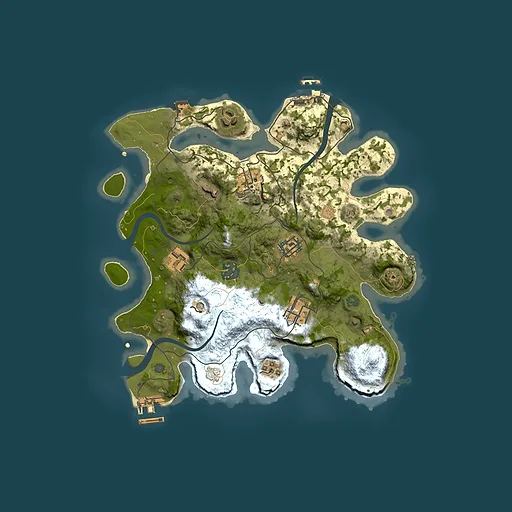 Rust map seed 324824963, 3000x3000m top-down preview
