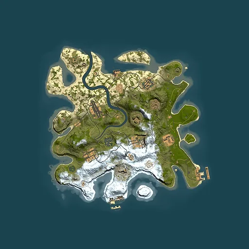 Rust map seed 830064711, 3000x3000m top-down preview
