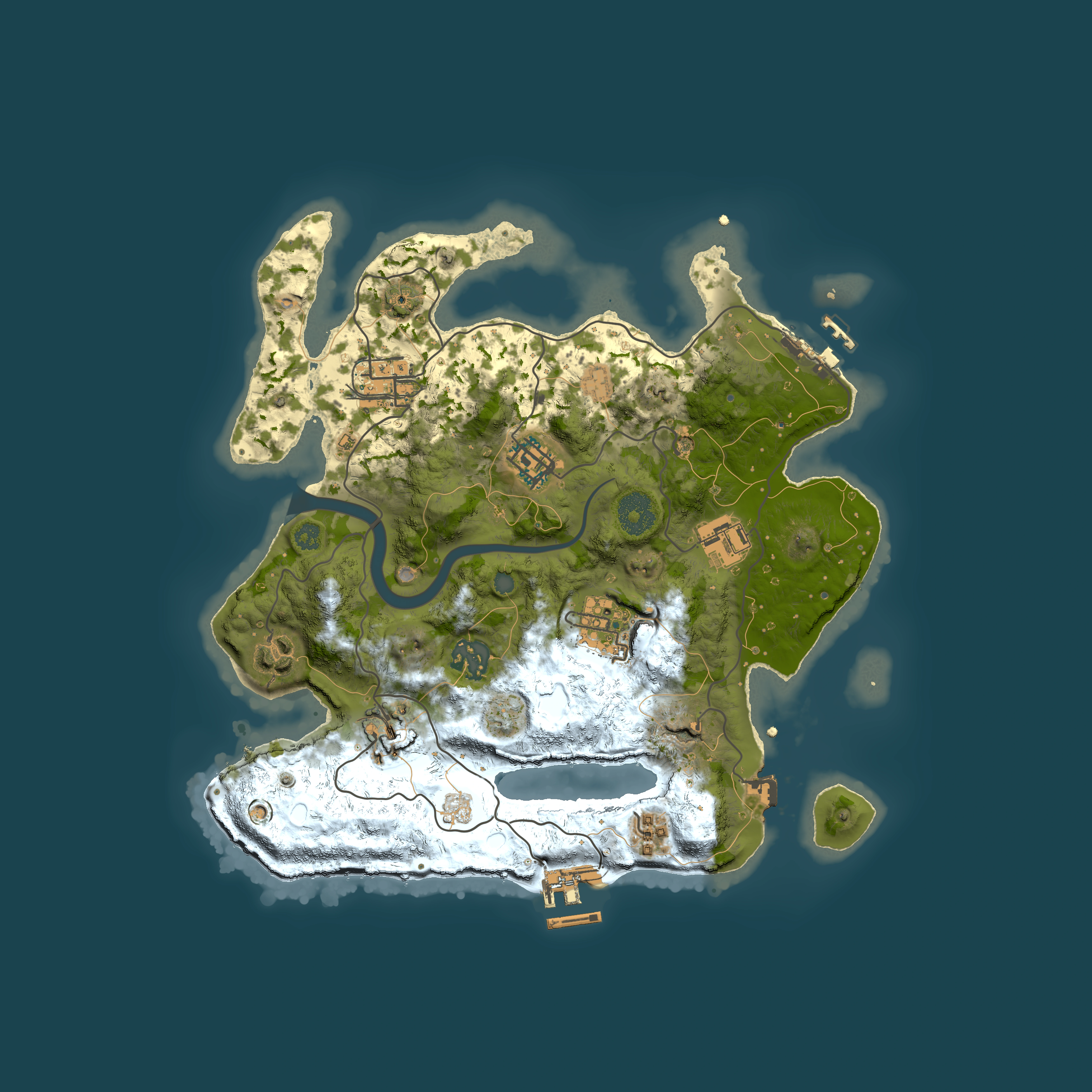 Full top-down render of Rust map seed 449263359, 3000x3000m
