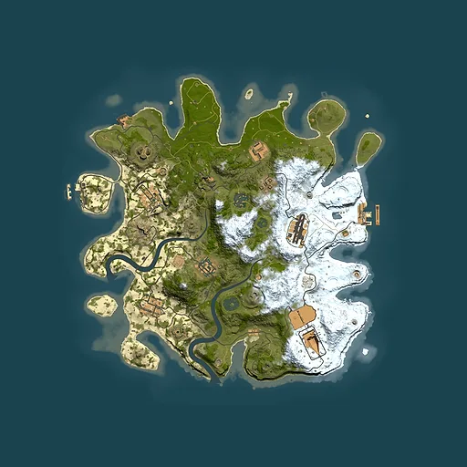 Rust map seed 1821400352, 3500x3500m top-down preview