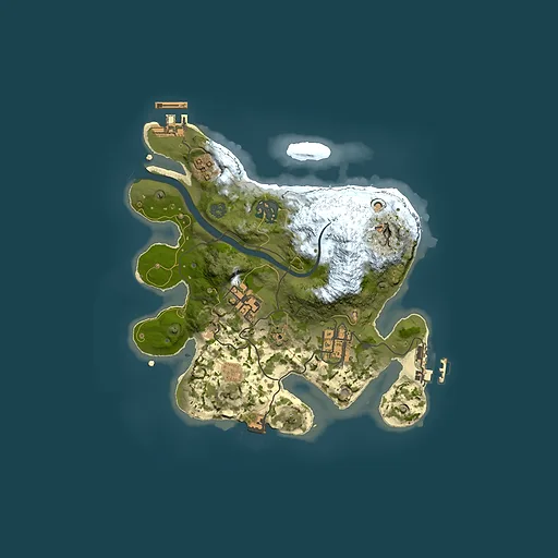 Rust map seed 861705581, 2500x2500m top-down preview
