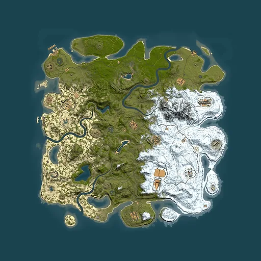 Rust map seed 1377159470, 5000x5000m top-down preview