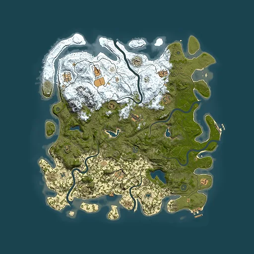 Rust map seed 866927934, 5000x5000m top-down preview