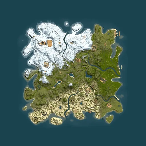 Rust map seed 1916070424, 4500x4500m top-down preview
