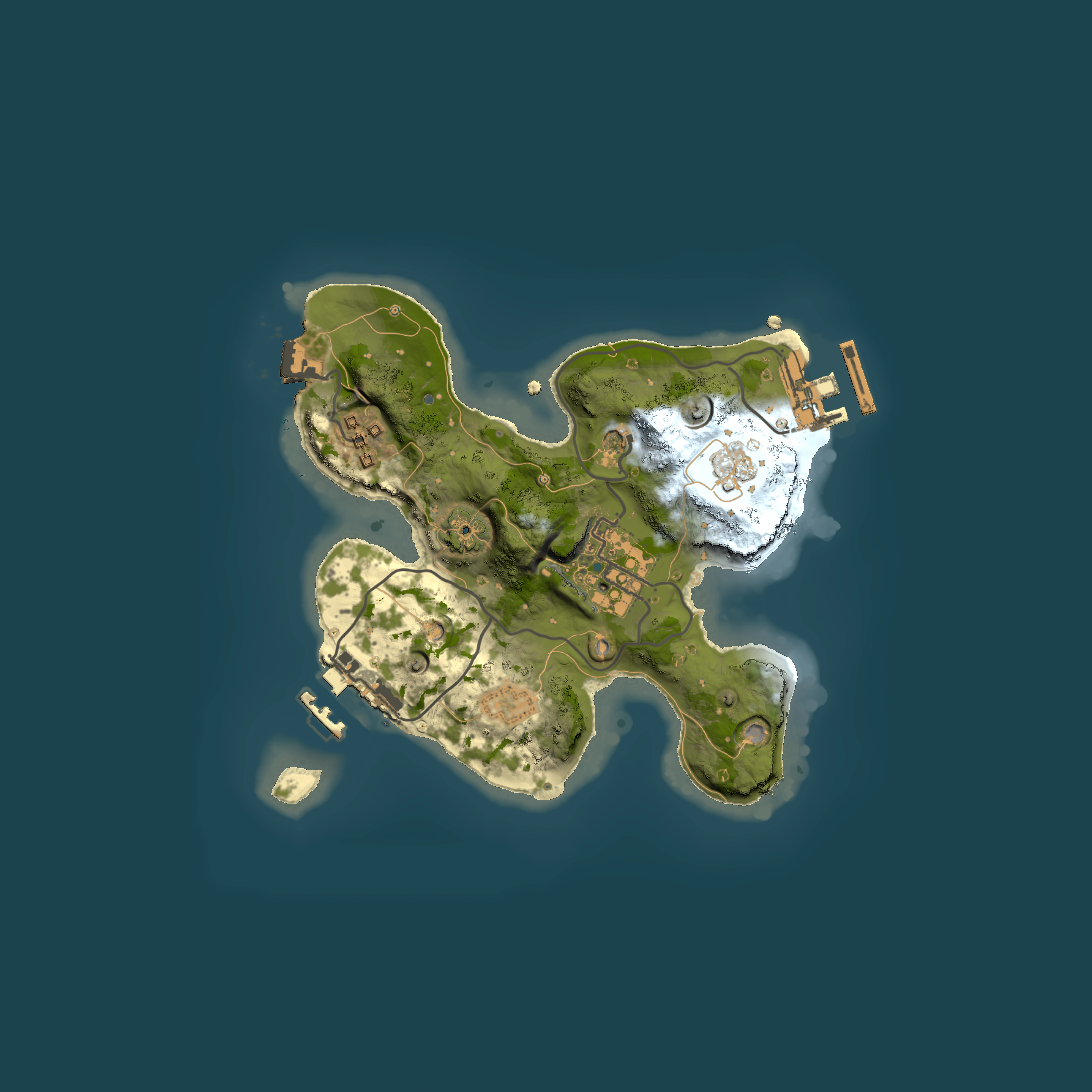 Full top-down render of Rust map seed 699612717, 2000x2000m