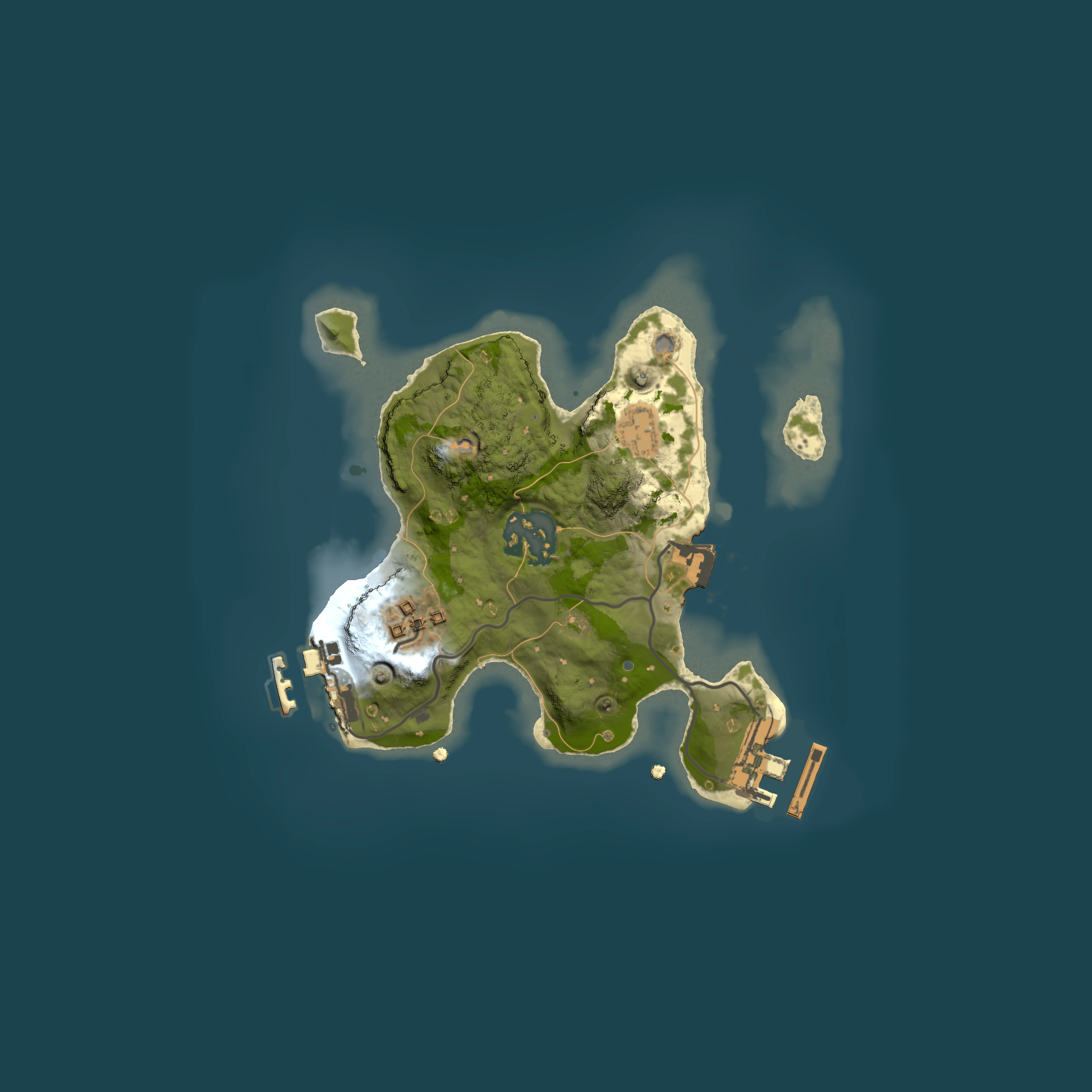 Full top-down render of Rust map seed 983264329, 2000x2000m
