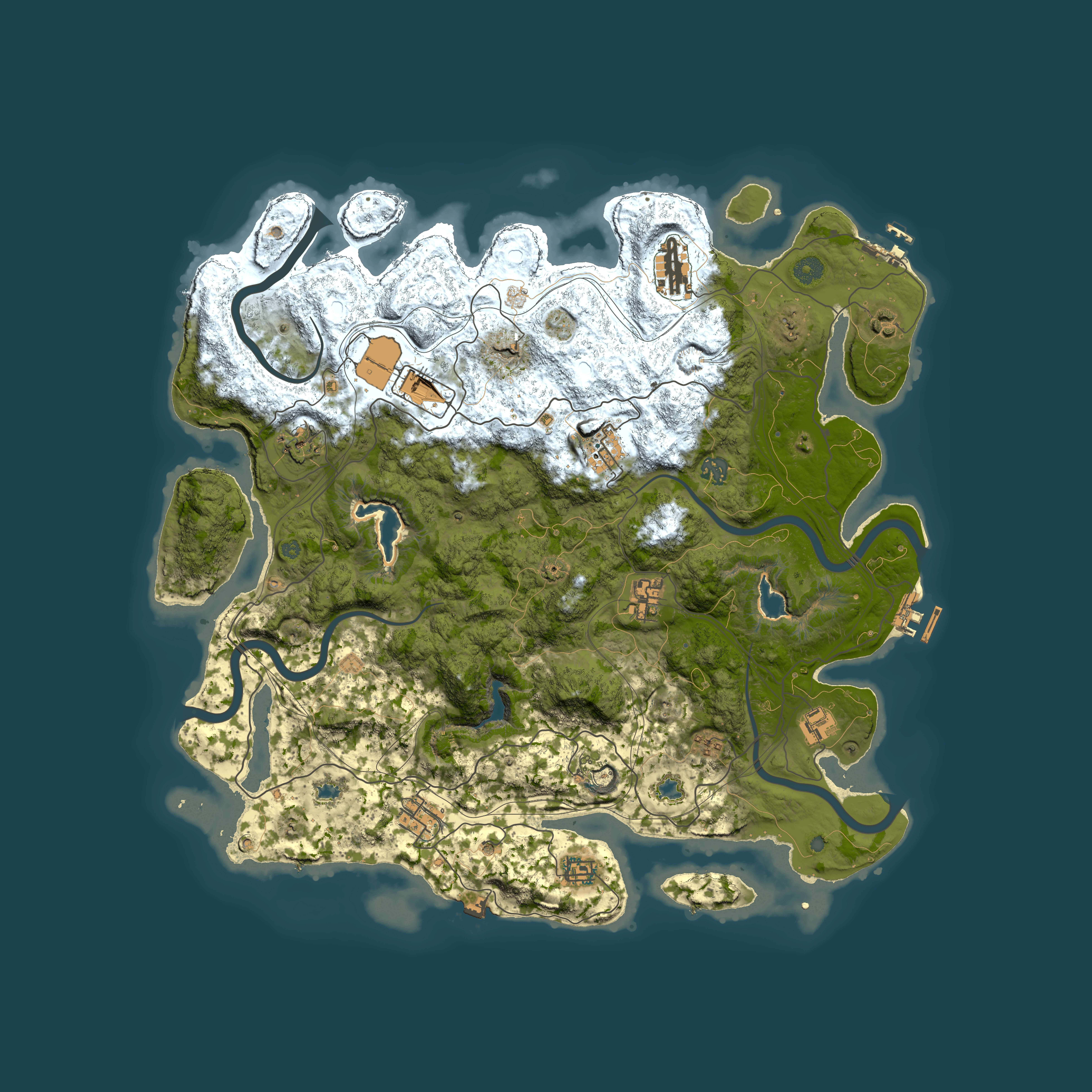 Full top-down render of Rust map seed 1866920900, 4500x4500m