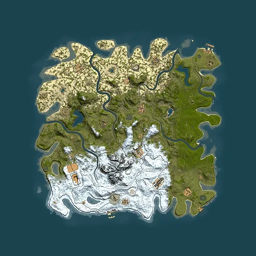 Rust map seed 1708466004, 5000x5000m top-down preview